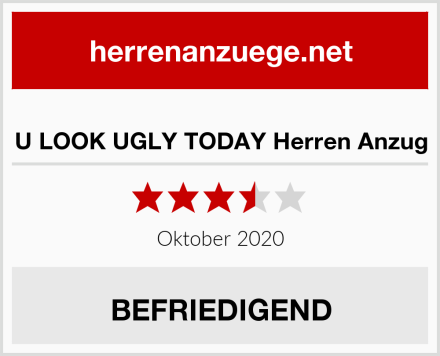 U LOOK UGLY TODAY Herren Anzug Test
