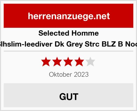 Selected Homme Herren Slhslim-leediver Dk Grey Strc BLZ B Noos Blazer Test