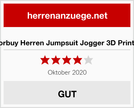  Morbuy Herren Jumpsuit Jogger 3D Printed Test