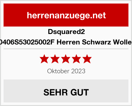 Dsquared2 S74FT0406S53025002F Herren Schwarz Wolle Anzug Test