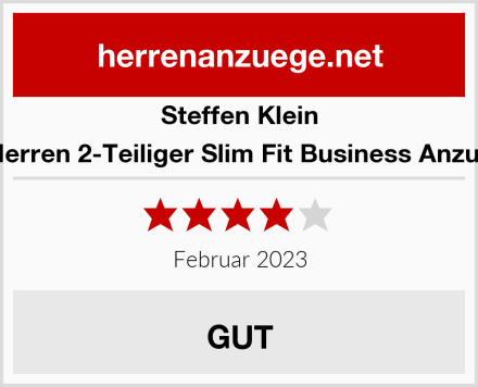 Steffen Klein Herren 2-Teiliger Slim Fit Business Anzug Test