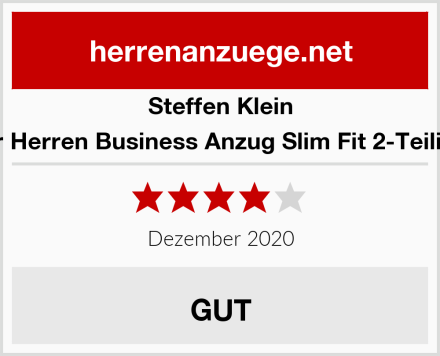 Steffen Klein Designer Herren Business Anzug Slim Fit 2-Teilig Kariert Test