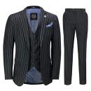 &nbsp; Xposed Herren 3 Stück Pin Stripe Anzug